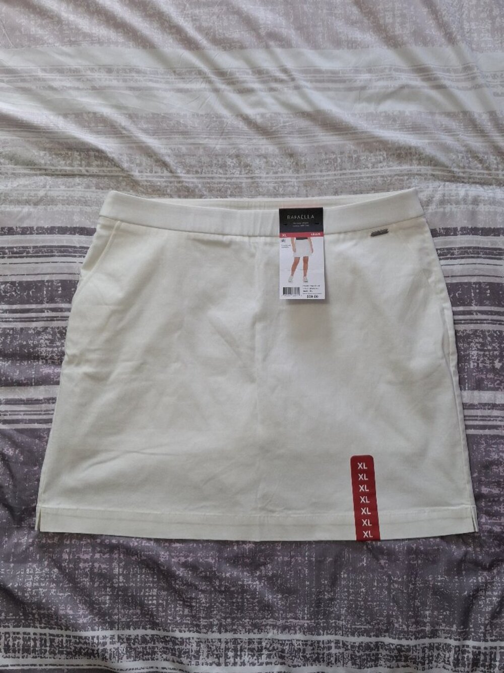 Rafaella Women's Stretch Skort Size XL White NWT